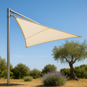 voile ombrage sur mesure orientable Bouches-du-Rhône Vaucluse Gard - Fenêtre sur les Alpilles