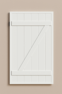 volet battant aluminium barres et écharpes - Fenêtre sur les Alpilles