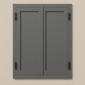 volet battant aluminium cadre - Fenêtre sur les Alpilles