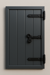 volet battant aluminium lame verticale - Fenêtre sur les Alpilles