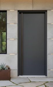 porte d'entrée à pivot aluminium sur mesure Bouches-du-Rhône Vaucluse Gard - Fenêtre sur les Alpilles