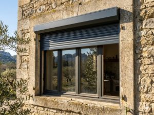 volet roulant électrique sur mesure Bouches-du-Rhône Gard Vaucluse - Fenêtre sur les Alpilles