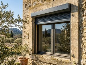 volet roulant manuel sur mesure Bouches-du-Rhône Gard Vaucluse - Fenêtre sur les Alpilles